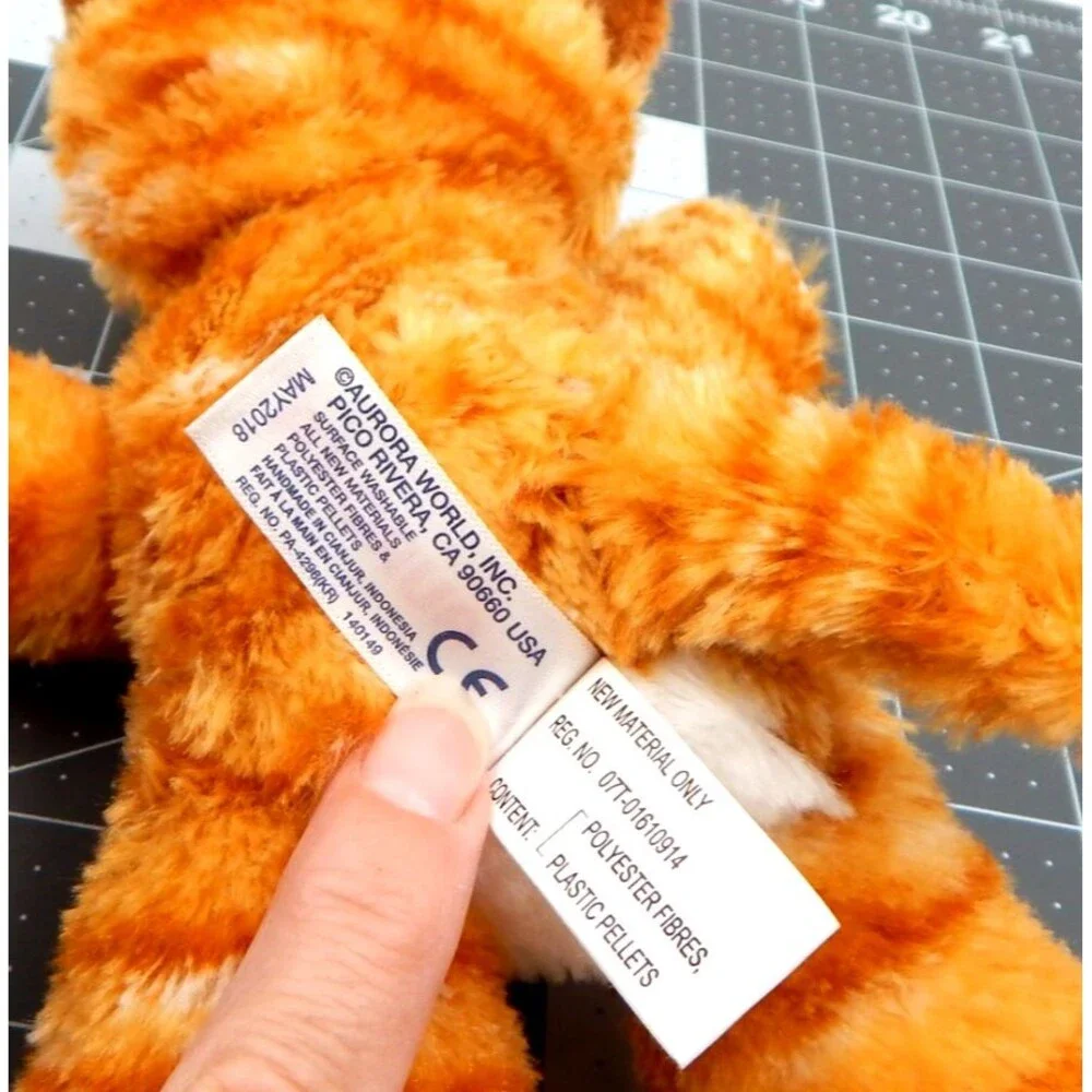 Aurora Plush Cats Floppy Tabby Tiger Calico Stuffed Animal 8 In Lot of 3 Beanie